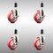 Service Caster 4 Inch 316SS Red Poly Swivel 1-3/8 Inch Expanding Stem Caster Set Brake SCC SCC-SS316EX20S414-PPUB-RED-TLB-138-4 - alternate 3